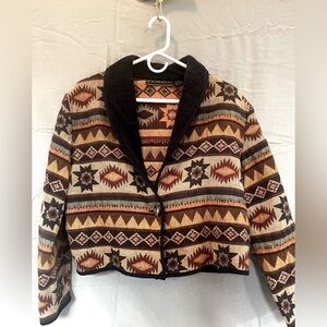 Women’s Aztec tribal vintage blazer size L